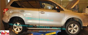 森林人改裝剎車，前后AP剎車套裝，前面AP5200后面ap7600