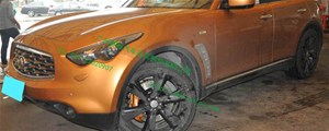 土豪殺到！土豪金英菲尼迪FX35升級土豪金定制版brembo前六后四剎車套裝